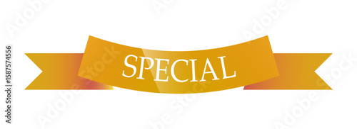 Special Banner: A golden banner, perfect for conveying special offers and promotions, its curves adding elegance to the design.