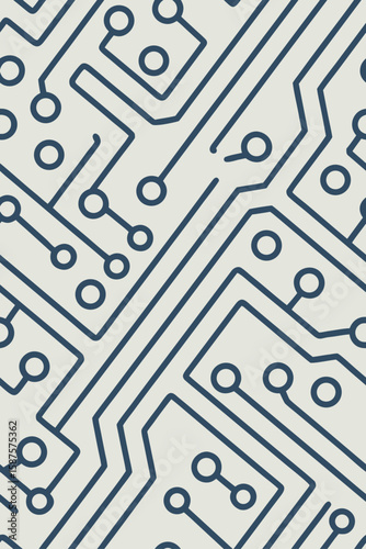 Circuit board pattern navy blue lines technology