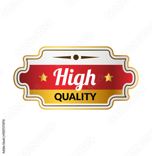 High Quality Seal: A sophisticated, vibrant seal proclaims High Quality in elegant typography, perfect for conveying superior standards and exceptional value.