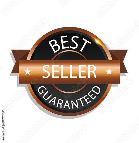 Best Seller Guaranteed: A captivating badge proclaiming Best Seller Guaranteed with a stunning design. Conveying a sense of quality, reliability, and consumer trust.