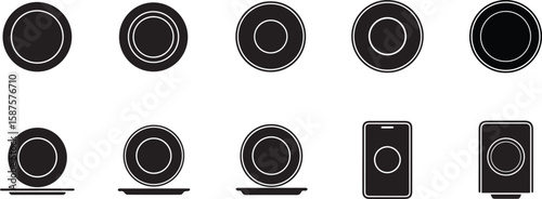 Plate Vector Illustration – Round Kitchen Dishware for Serving Food