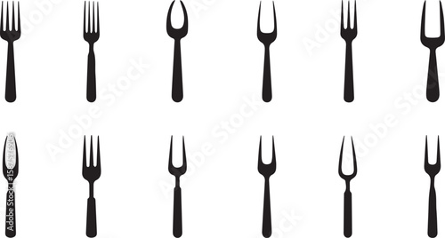 Fork Vector Illustration – Kitchen Utensil for Eating and Serving