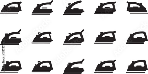 Iron Vector Illustration – Electric Garment Appliance for Clothes Pressing