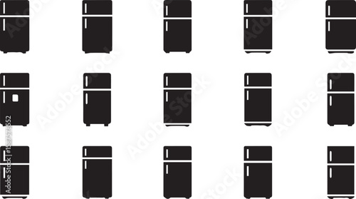 Fridge Vector Illustration – Modern Refrigerator Appliance for Food Storage