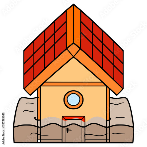 flood illustration hand drawn isolated vector