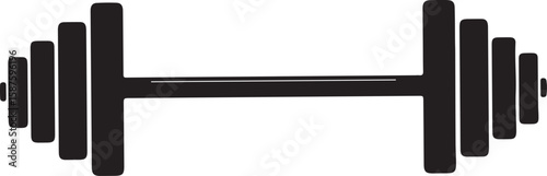 Weightlifting Dumbbell Silhouette for Gym Fitness or Sports, Simple Design for Healthy Exercise and Muscle Building Activity