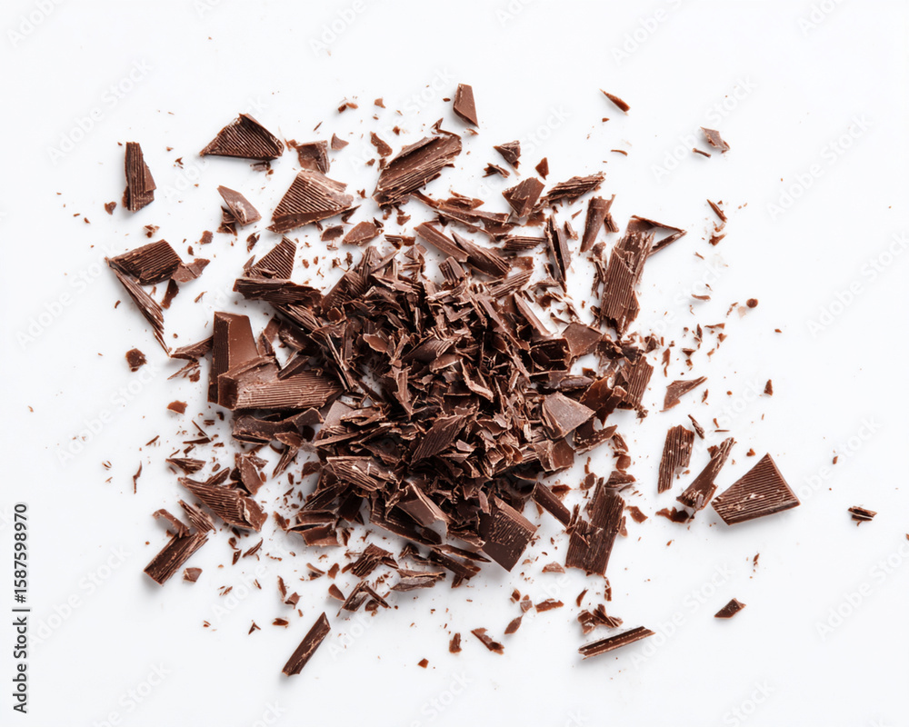 Fototapeta premium crushed eyeshadow isolated on white background. Generative AI