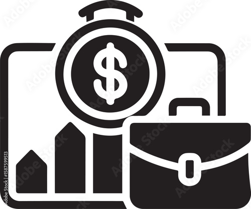 Financial investment and business growth icon