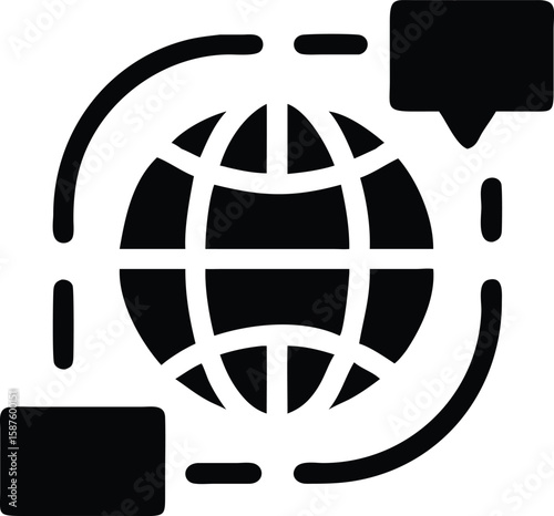 Global communication network icon