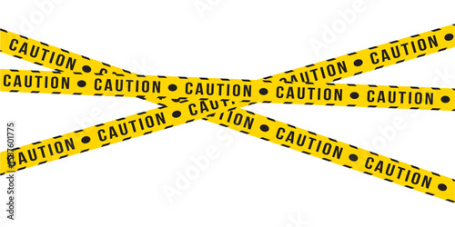 Danger and stop icon with yellow striped tape, warning signs, cautionary barriers, stop and danger labels, risk and alert icon in eps 10.