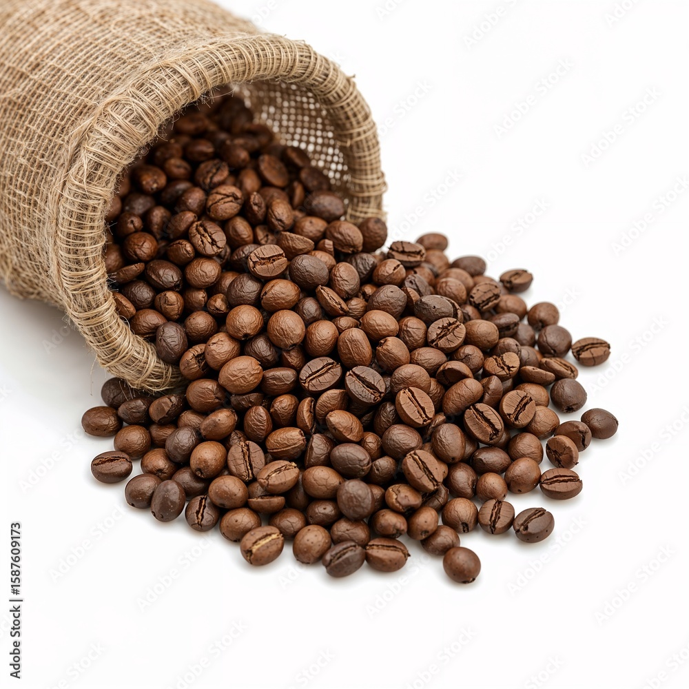 Fototapeta premium coffee beans in bag