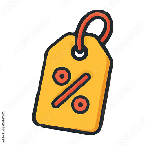 Eye-Catching Discount Tag Icon for Sales Promotions