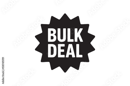 Bulk deal silhouette vector art illustration on white background