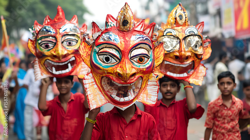 Vibrant Parade of Hope at Mangal Shobhajatra in Bangladesh
