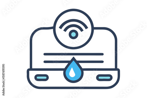 dehumidifier drop unit thin line icon