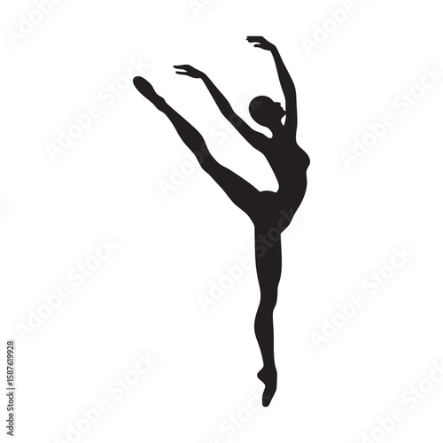 silhouette of a ballet dancer