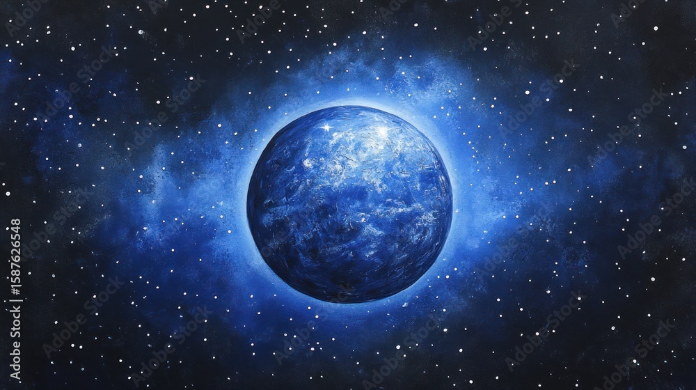 Fototapeta premium Planet earth in space illustration