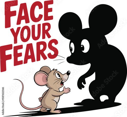 An illustration that tells a story about facing fears head-on