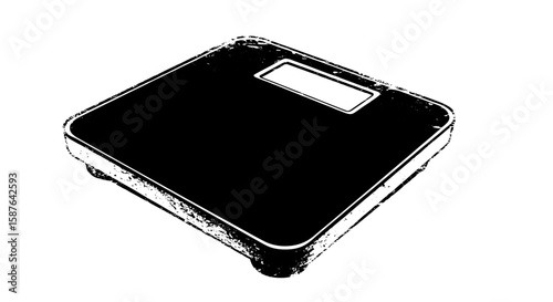 Scale brush hand drawn vector set. Sketch doodle weight element with brush stroke ink. Simple abstract black shape art illustration.