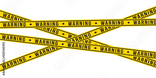 Warning tapes isolated on white background. Warning tape, danger tape, caution tape, under construction tape. Vector illustration in eps 10.