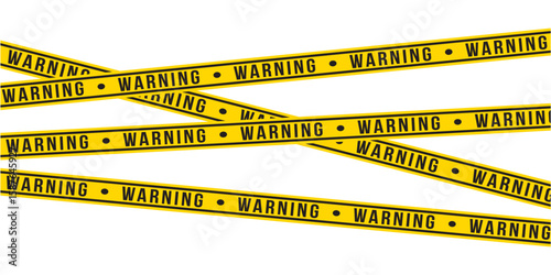 Warning tapes isolated on white background. Warning tape, danger tape, caution tape, under construction tape. Vector illustration in eps 10.