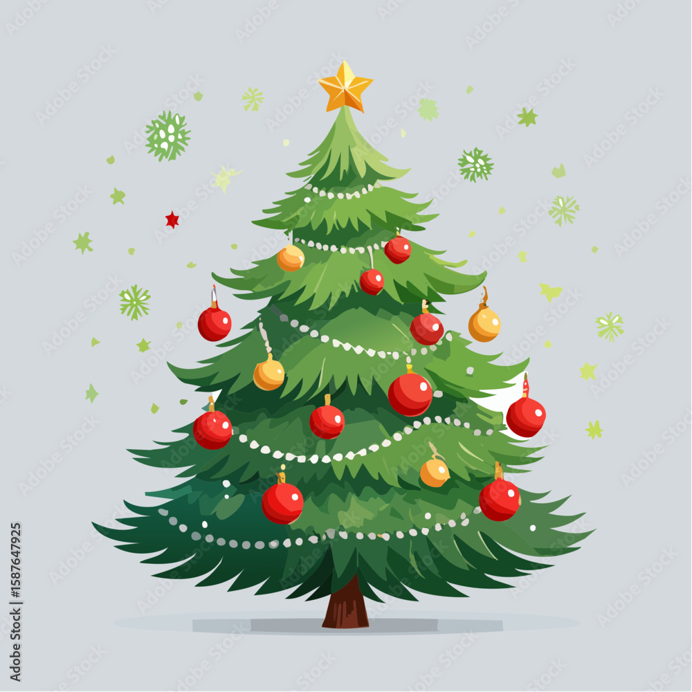 Fototapeta premium Classic Christmas Tree, Timeless Holiday Celebration Symbol