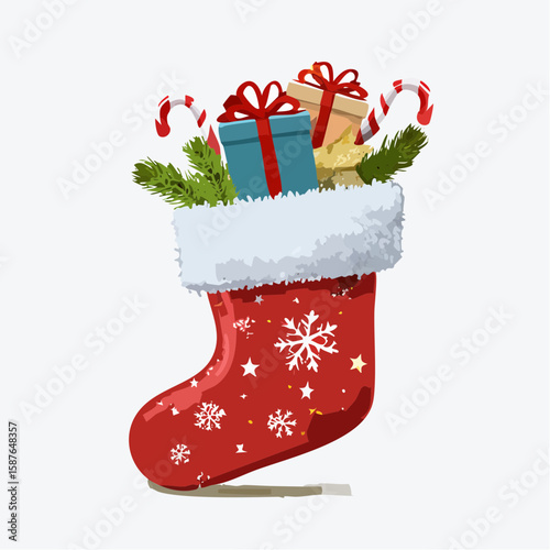 Bulging Christmas Stocking, Exciting Holiday Gift Display