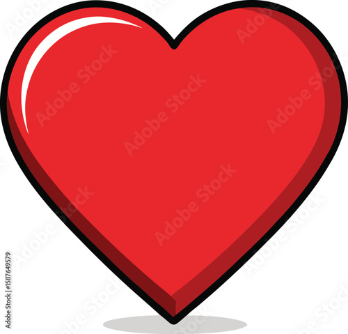 A Vibrant Red Heart Symbolizing Love and Affection