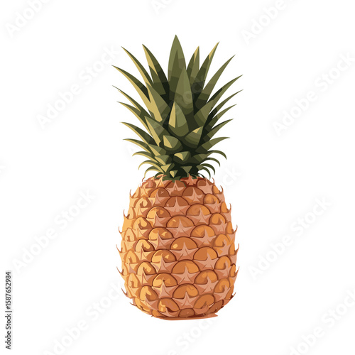 pineapple on white background