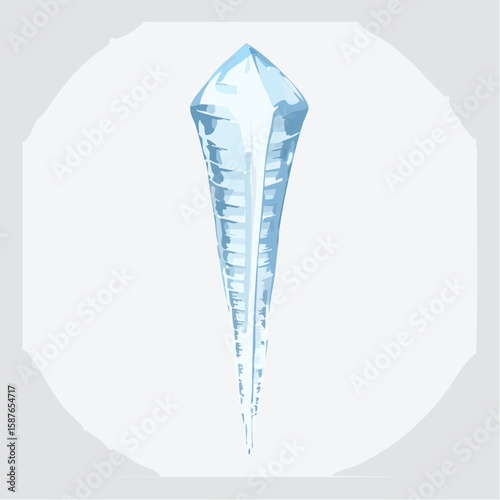 Frozen Icicle, Beautiful Ice Crystal Formation