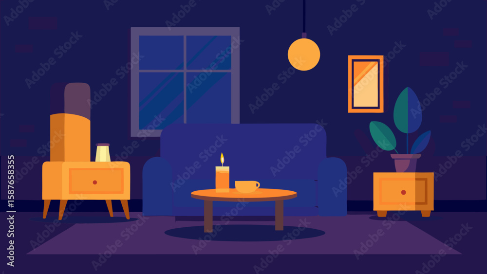 Fototapeta premium interior of a room with a table