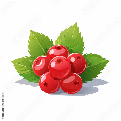 Lush Red Berry Cluster, Traditional Christmas Adornment