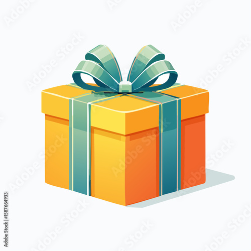 Holiday Wrapped Gift, Decorative Celebration Present