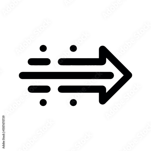 Dispersion arrow icon on white background. Scatter symbol