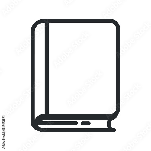 Book icon. Simple outlined book on white background