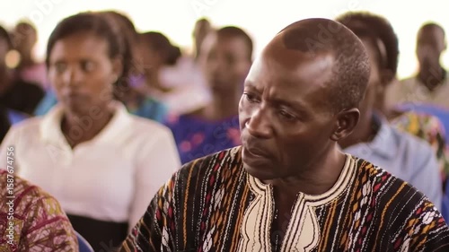 Attentive man in a meeting