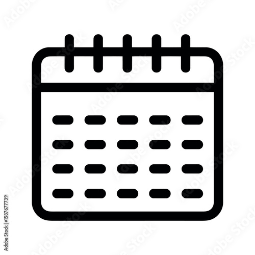 Calendar icon on white background. Date icon