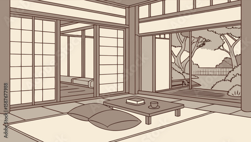 Explore serene japanese interior design with tatami mats shoji screens and tranquil garden views for relaxation