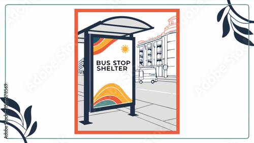 Bus stop shelter design public transportation urban landscape street scene city infrastructure waiting area