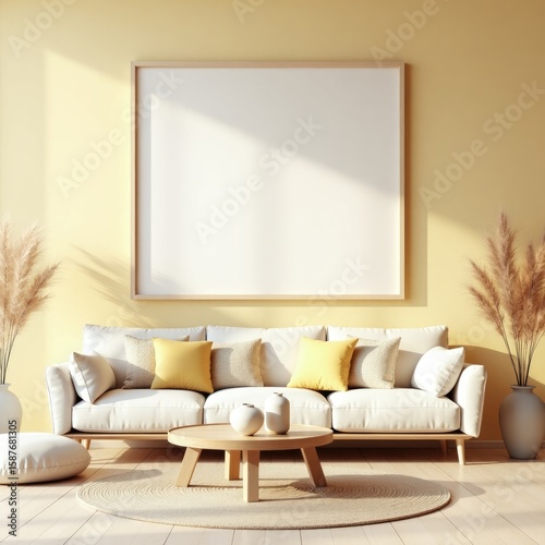 Modern Living Room Interior Design Neutral Palette Sunlight