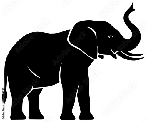 animal illustration elephant silhouette spirit logo vintage icon march outline wisdom harmony path heart strenght guardian wild exotic african shape ganesha vector graphic background