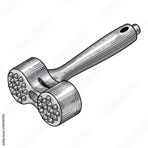 A double-sided heavy duty kitchen utensil tool for tenderizing meat poultry and other foods effectively