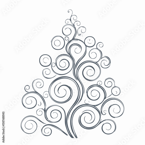 Soft smoke trails rising and twisting upward, captured in light spiral forms in clean vector lines.