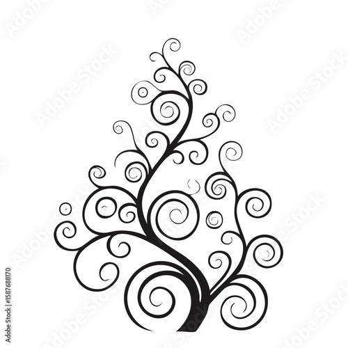 Soft smoke trails rising and twisting upward, captured in light spiral forms in clean vector lines.