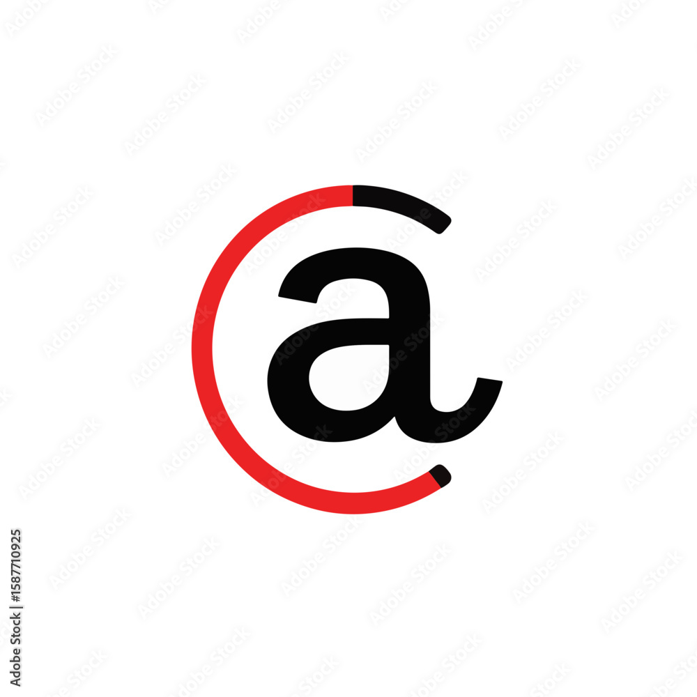 Minimalist black and white symbol with red accent, modern design concept Minimalist black and white symbol with red accent, modern design concept