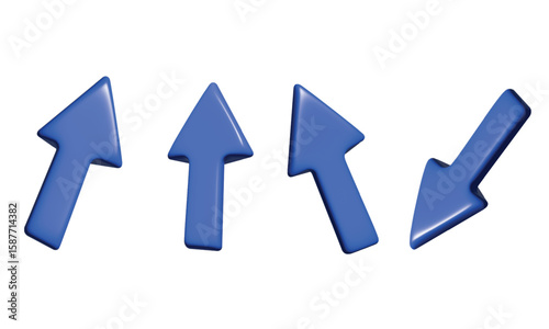Free Download 3D Blue Cursor Arrow Icon Set. Navigation and Mouse Pointer Symbols - GFXLoad