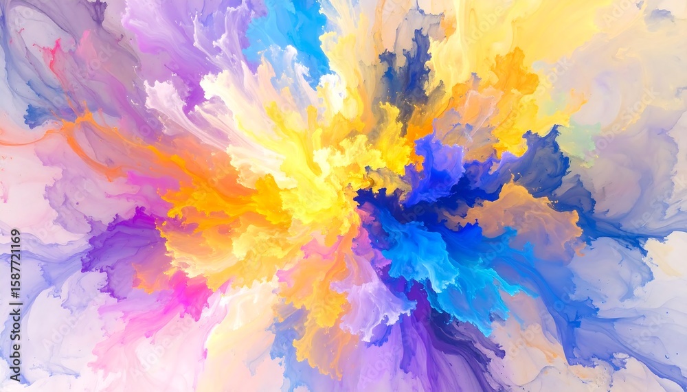 Obraz premium Abstract explosion of vibrant colors