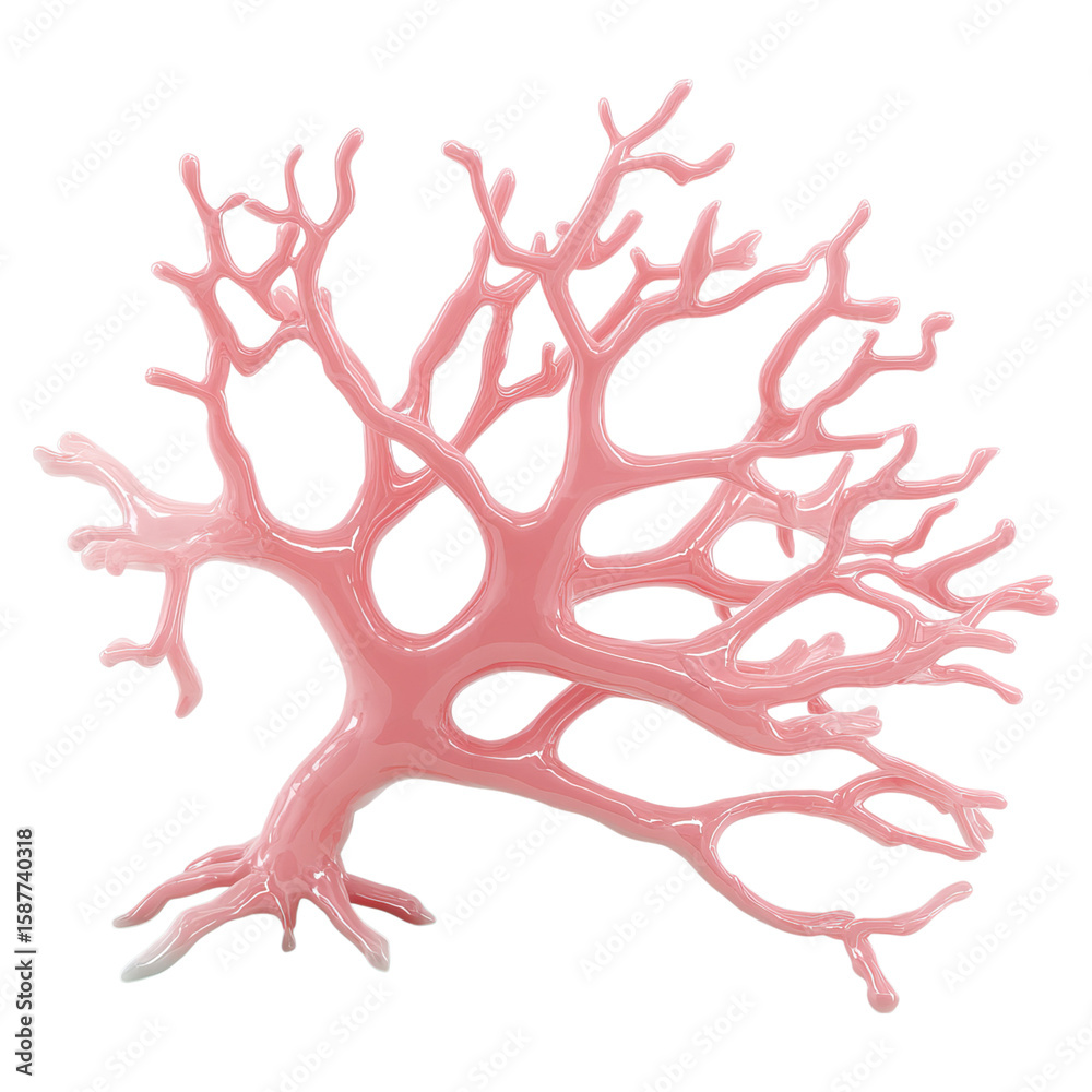 Naklejka premium Poor circulation concept. Beautiful coral structure showcasing intricate ocean beauty.