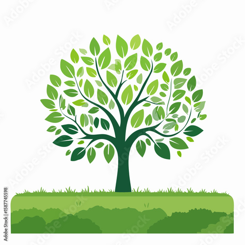 A green tree symbolizing environmental conservation and sustainability