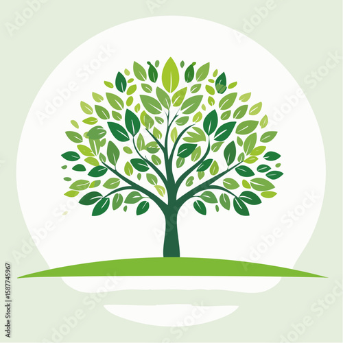 A green tree symbolizing environmental conservation and sustainability